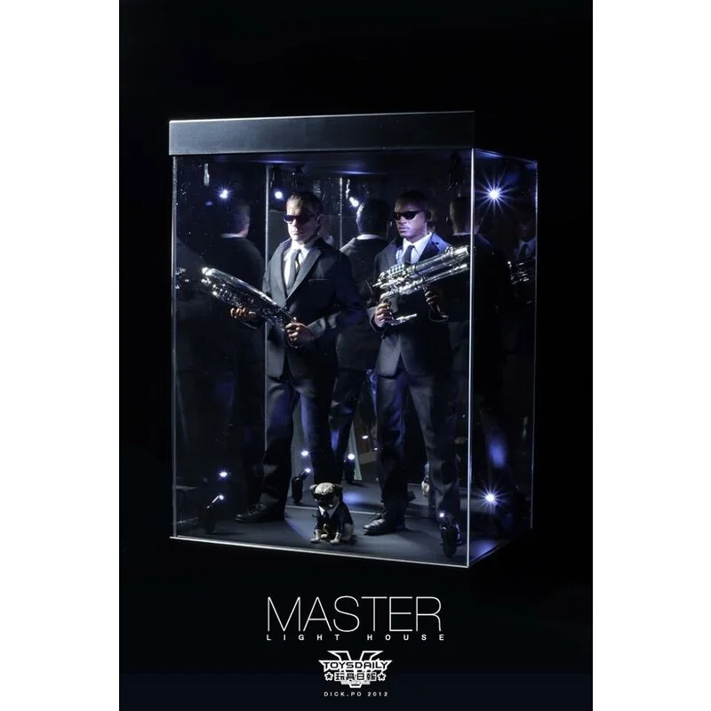 Master Light House présentoir vitrine acrylique avec éclairage pour figurines 1/6 (noir)