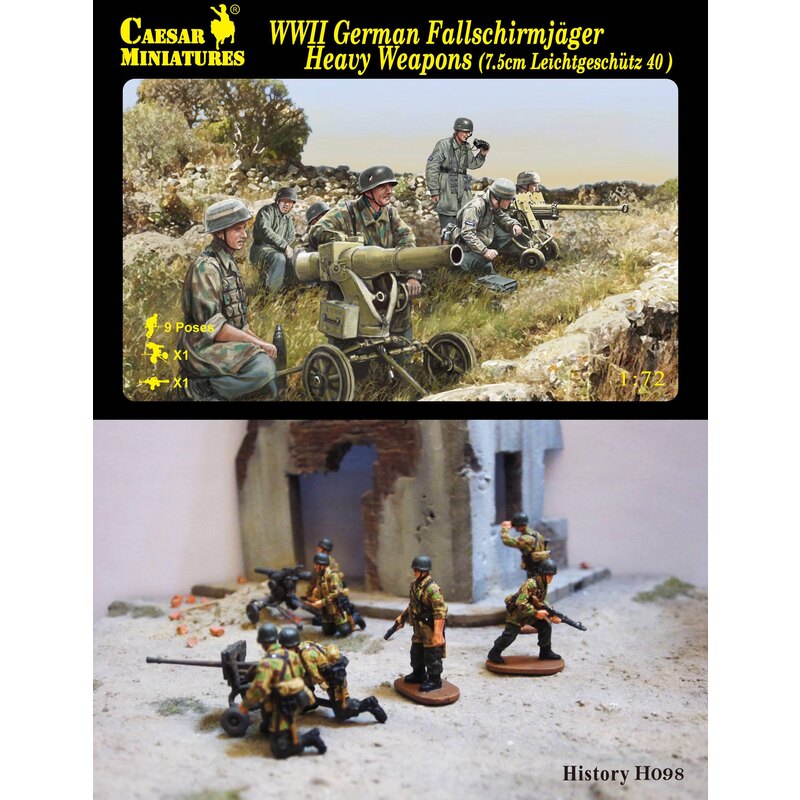 Seconde Guerre mondiale Armes lourdes allemandes de Fallschirmjager (7.5cm Leichtgeschutz 40)