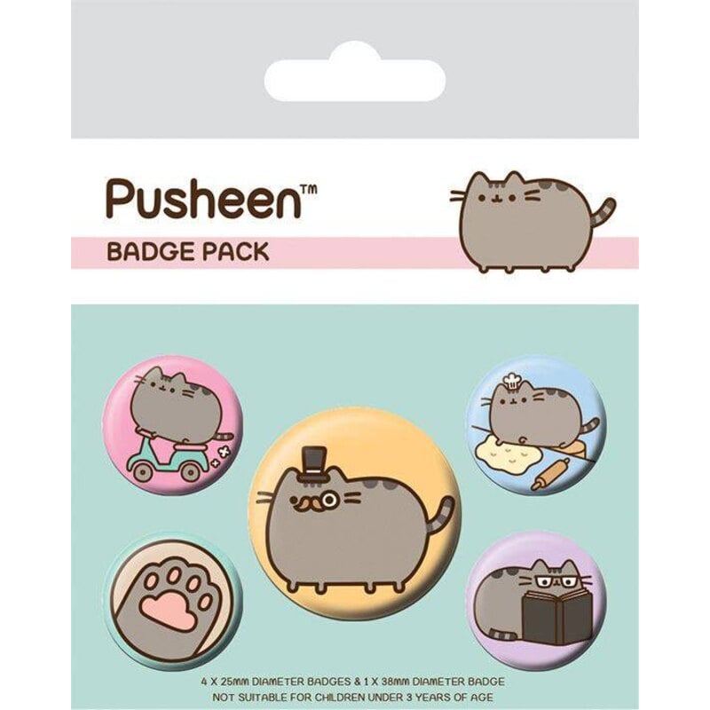 Pusheen pack 5 badges Fancy