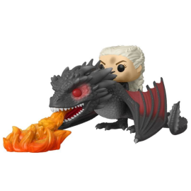 Jeu de trônes POP! Figurine vinyle Daenerys sur Fiery Drogon 18 cm