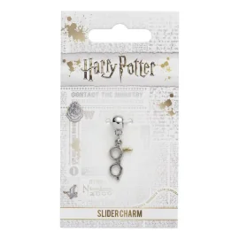 Harry Potter breloque plaquée argent Éclair avec des lunettes