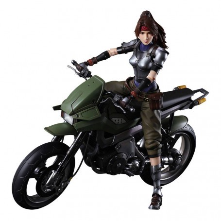 Final Fantasy VII Remake Play Arts Kai figurine et véhicule Jessie & Bike