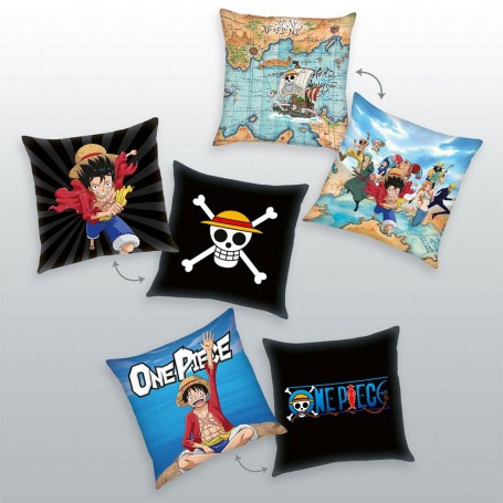 One Piece pack 3 oreillers Characters 40 x 40 cm
