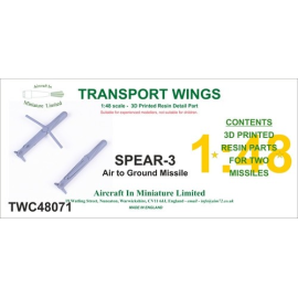 Missile air-sol SPEAR-3.Missile air-sol SPEAR-3. Le pack contient deux missiles, chacun avec deux jeux d'ailes (pliées et déploy
