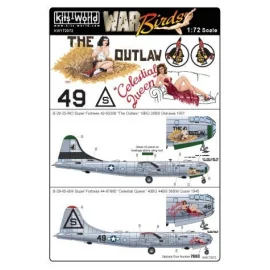 Décal Boeing B-29-25-MO Super Fortress 42-65306 'Le hors-la-loi' ? 19BG 28BS Okinawa 1951 - B-29-85-BW 44-87660 'Reine Céleste' 