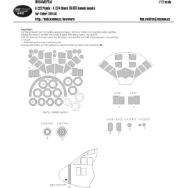 G-222 Panda / C-27A Chuck BASIC kabuki masque toutes les fenêtres, roues, nez d'avion (conçu pour être utilisé avec les kits Ita