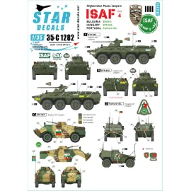 AFV ISAF 4 utilisés par la Hongrie, la Bulgarie et le Portugal en Afghanistan. BTR-80A, BRDM-2 et Panhard VBL. (Soviétique)