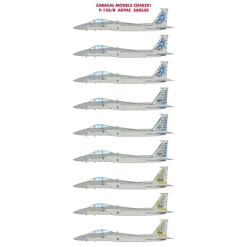 Décal McDonnell F-15A/B ADTAC Eagles : Les F-15 Eagles de l'ADTAC (Air Defence - Tactical Air Command)