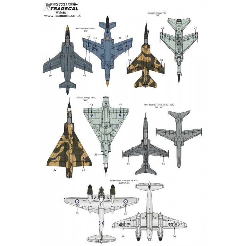 Décal SAAF Fighters/Attack AircraftPost War to Modern Day Collection Pt1 (9)