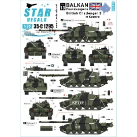 Balkan Peacekeepers 13. British Challenger 2 au Kosovo. Marquages ​​​​KFOR.