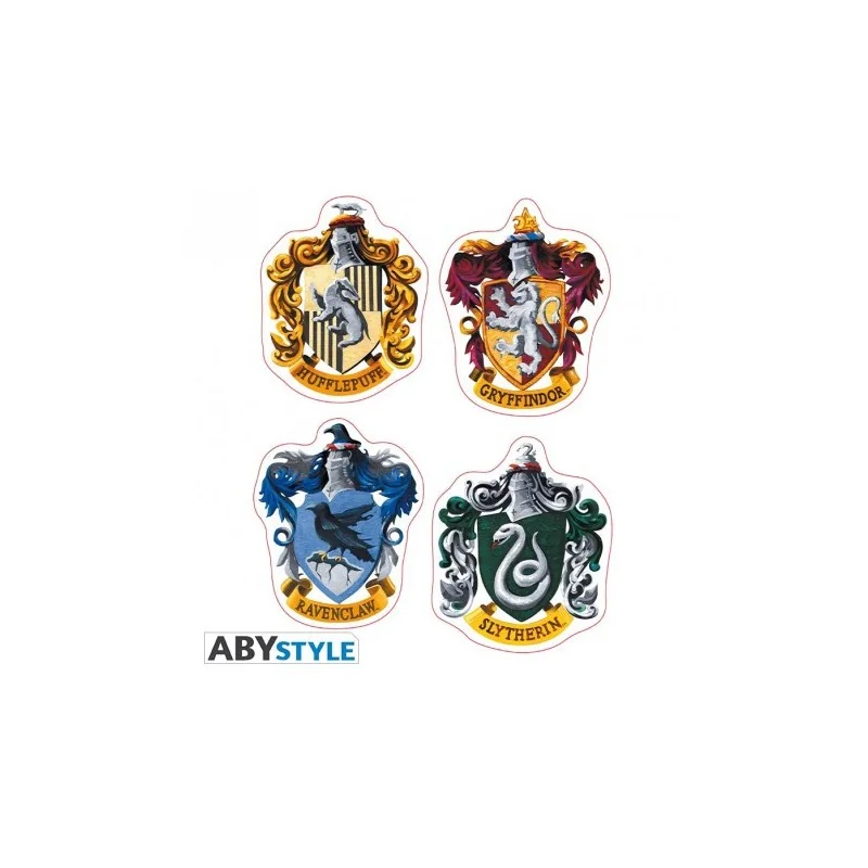 HARRY POTTER - Stickers - 16x11cm/ 2 planches - Poudlard Maisons