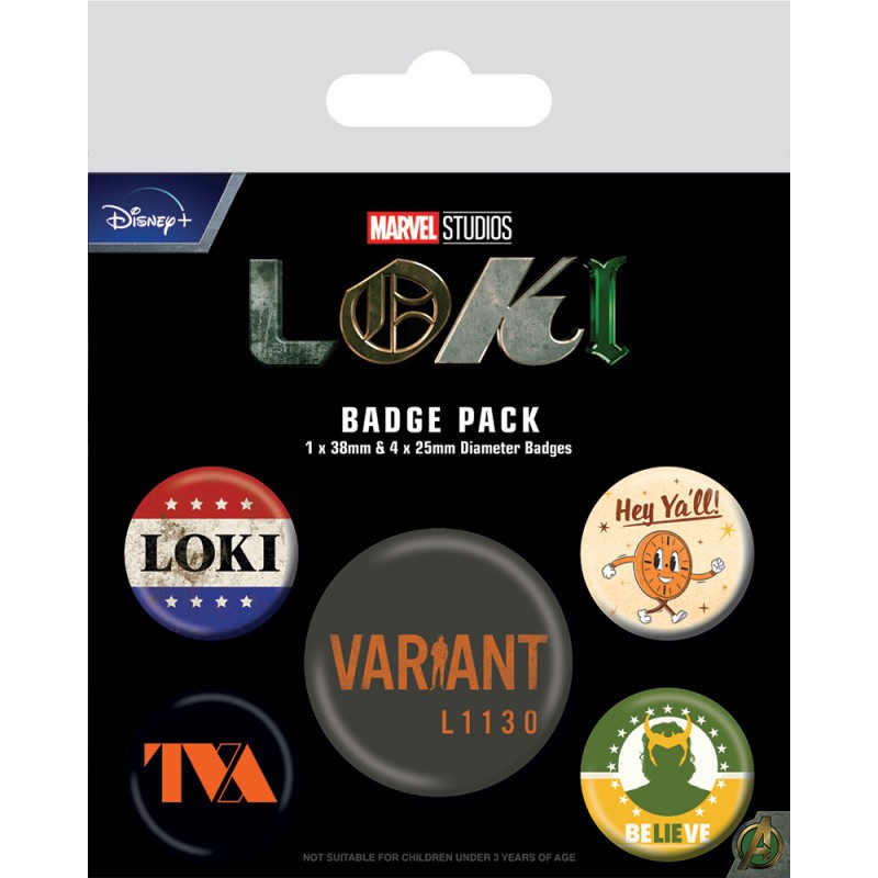 PACK DE BADGES LOKI (TVA) PACK DE BADGES LOKI (TVA)