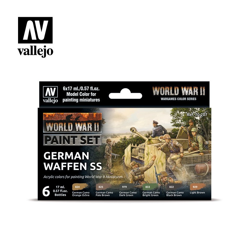 SET DE COULEURS ALLEMANDES WAFFEN SS 70207 SET DE COULEURS ALLEMANDES WAFFEN SS 70207