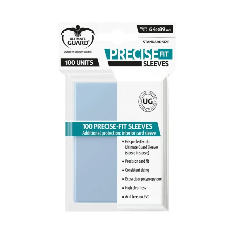Ultimate Guard 100 pochettes Precise-Fit Sleeves taille standard Transparent