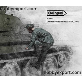 SOLDAT ALLEMAND INSPECTE T34 1941