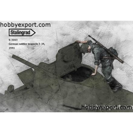 SOLDAT ALLEMAND INSPECTE T34 1941