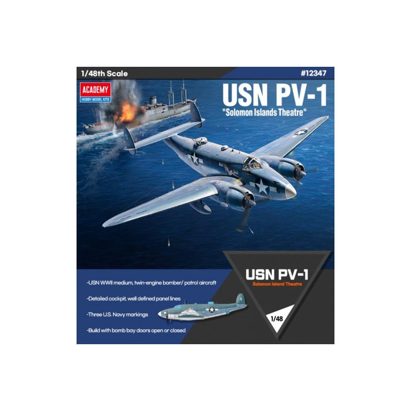Maquette d'avion en plastique USN PV-1 "Théâtre des iles Salomon"