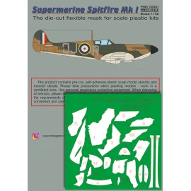 Supermarin Spitfire Mk.I includes camouflage pattern paint mask and decals.Supermarine Spitfire Mk l, K9817