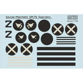 Savoia-Marchetti SM.79 includes camouflage pattern paint mask and decals.SM 79 of 10th Squadron, XXVIIth. BV Group. 8th Stormo B