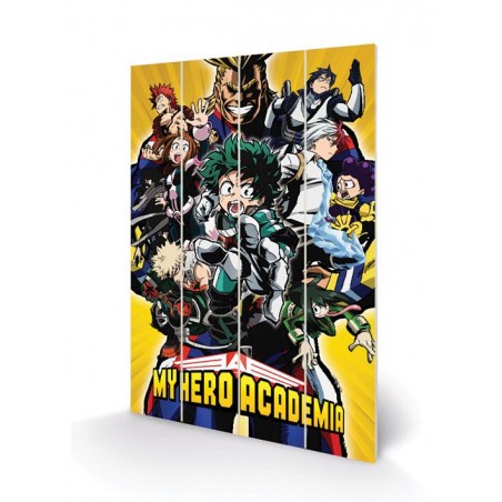  MY HERO ACADEMIA - Heroes - Impression sur bois 40x59cm REPROD