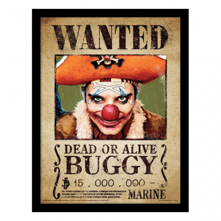  One Piece Netflix poster encadré Collector Print Buggy Wanted