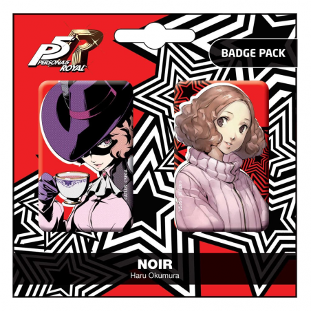  Persona 5 Royal pack 2 pin's Noir / Haru Okumura