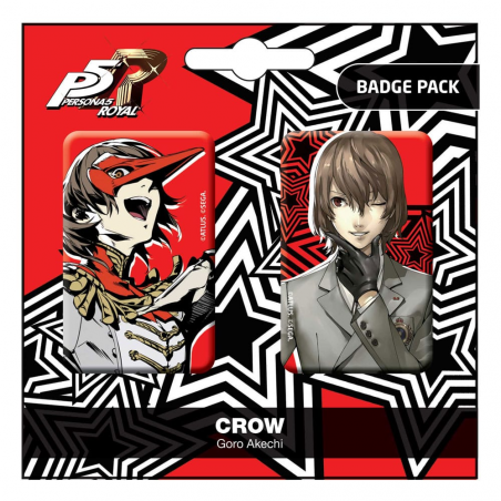  Persona 5 Royal pack 2 pin's Crow / Goro Akechi