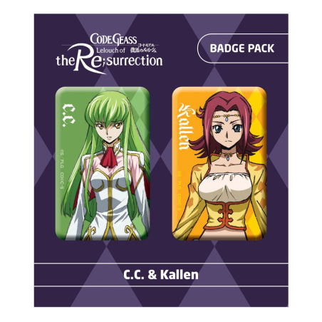  Code Geass Lelouch of the Re:surrection pack 2 pin's C.C. & Kallen