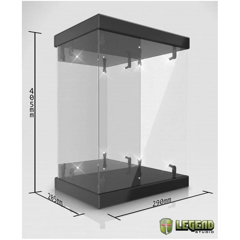 Master Light House présentoir vitrine acrylique avec éclairage pour figurines 1/6 (noir)