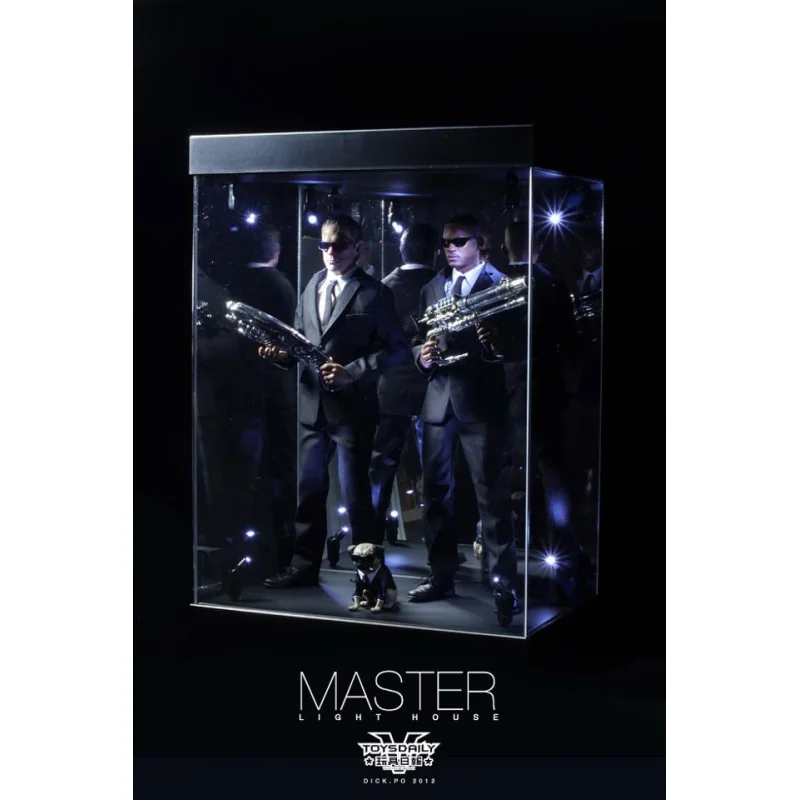Master Light House présentoir vitrine acrylique avec éclairage pour figurines 1/6 (noir)