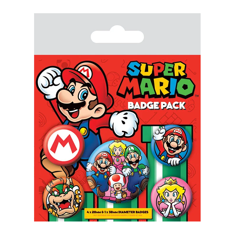 Super Mario pack 5 badges