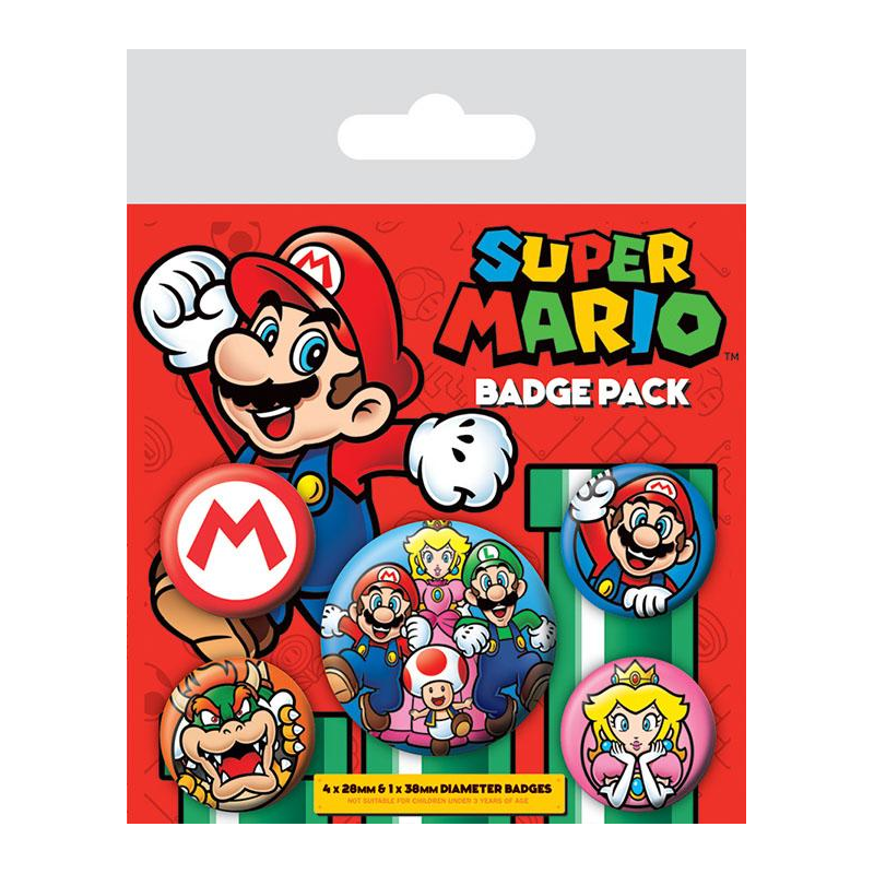 Super Mario pack 5 badges