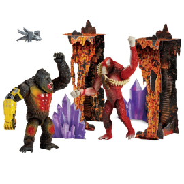 Godzilla x Kong : Le Nouvel Empire - Lot de 2 figurines d'action Kong vs Skar King de 6 pouces