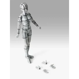 Figurine Body-chan Sports Wire-frame Grey Color Shf