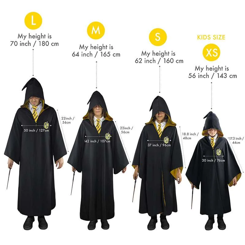Harry Potter: Robe de sorcier Poufsouffle Taille L