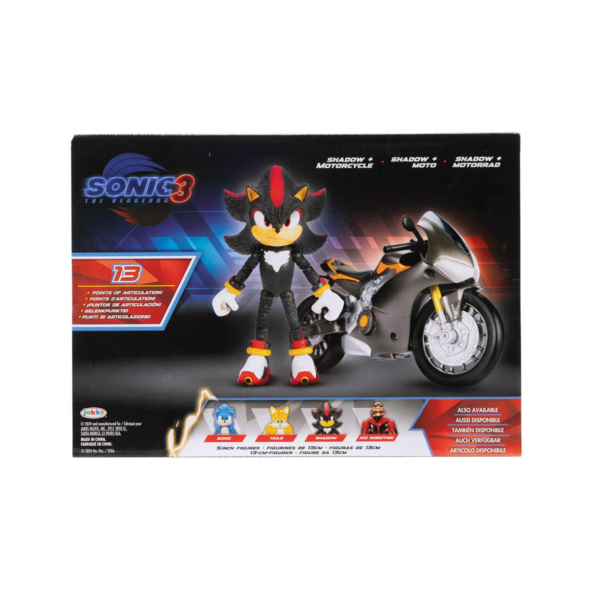 Sonic - The Hedgehog Movie 3 : figurine avec véhicule 13 cm