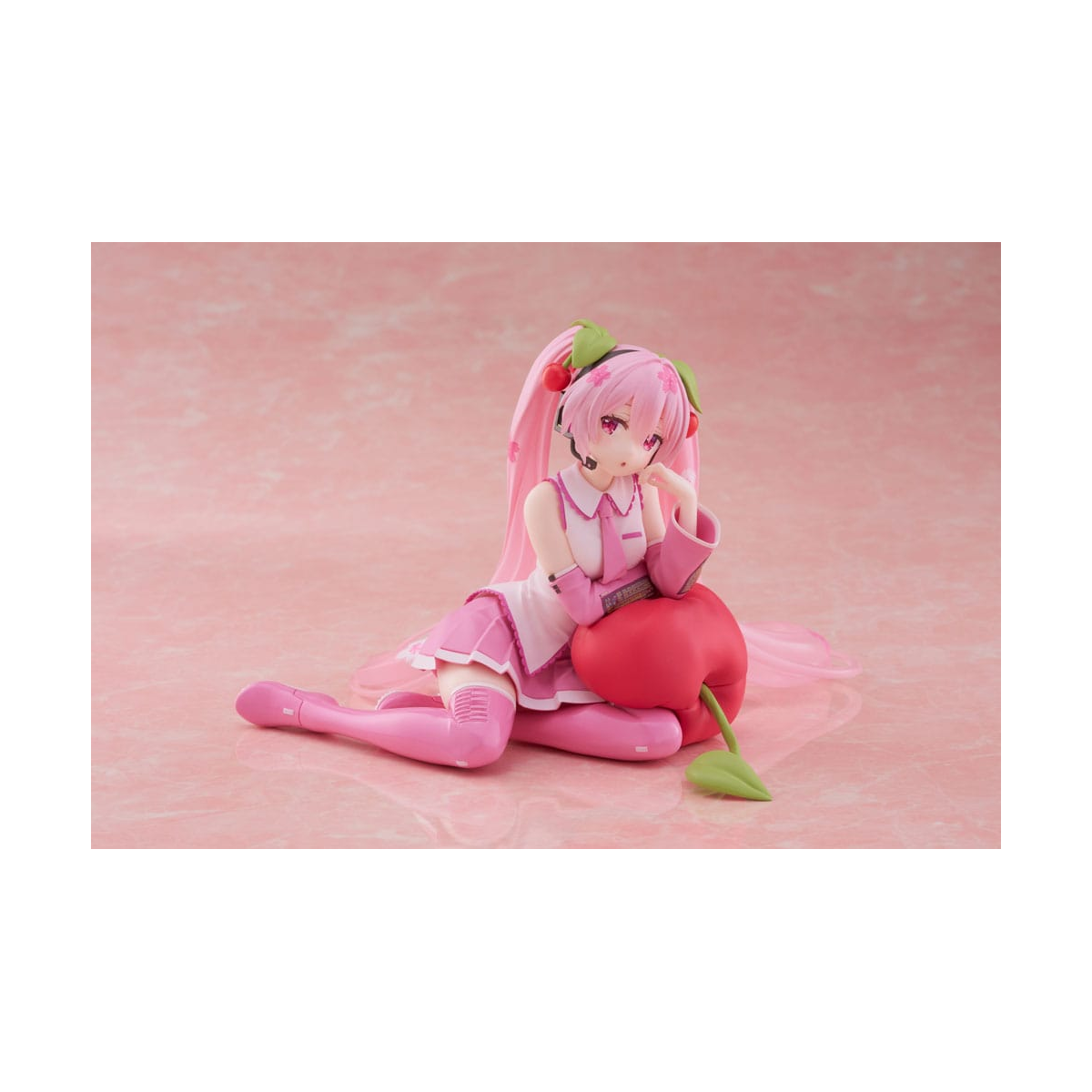 Figurine Hatsune Miku - Desktop Cute Figure Sakura Miku Cherry Cushion Ver. 13 cm