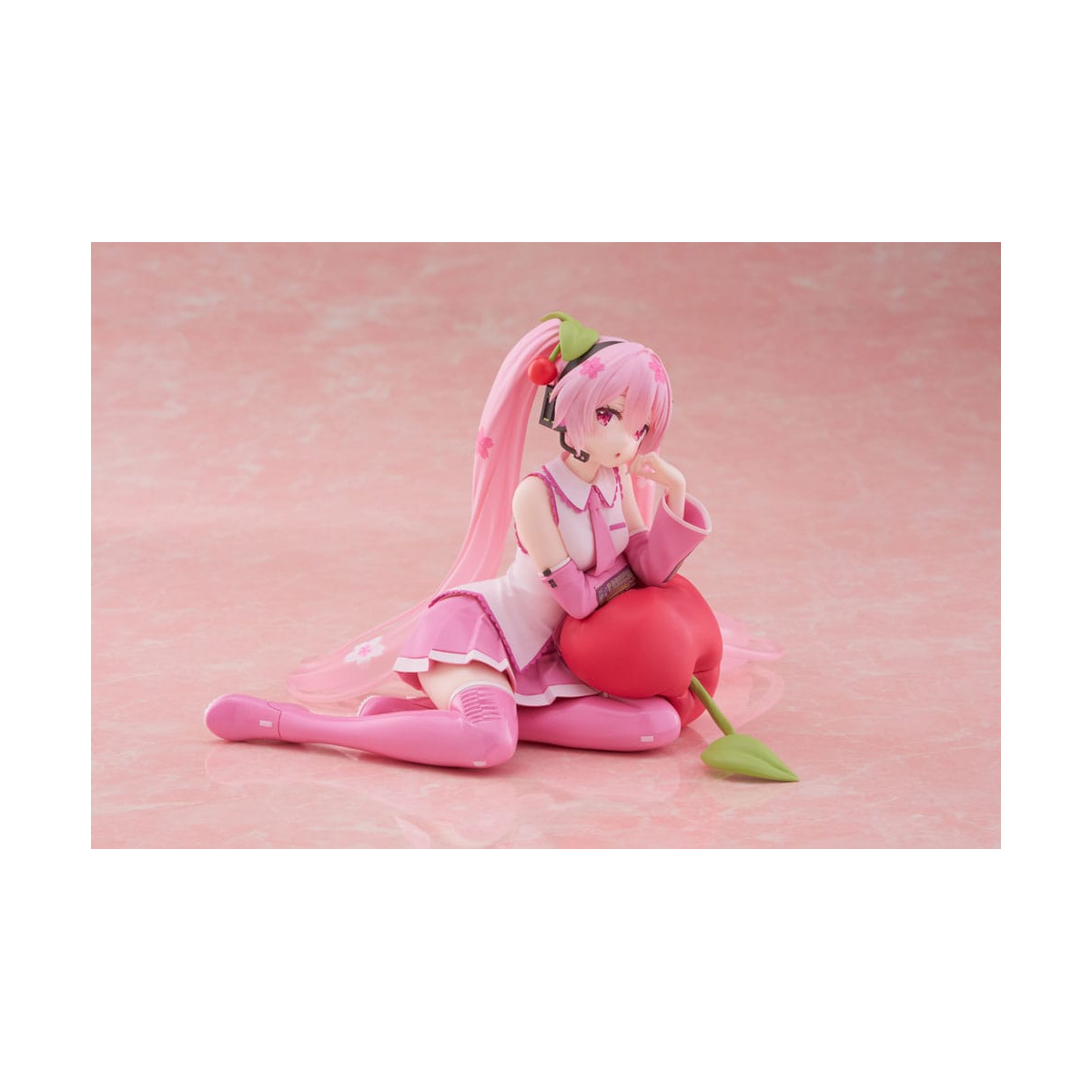 Figurine Hatsune Miku - Desktop Cute Figure Sakura Miku Cherry Cushion Ver. 13 cm