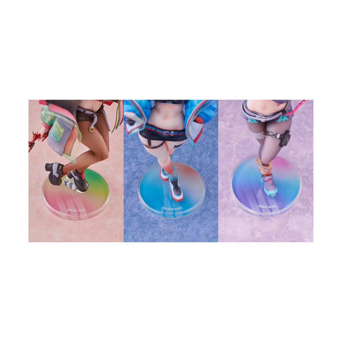 Gridman Universe pack 3 statuetten PVC 1/7 Rikka Takarada, Akane Shinjo, Yume Minami: Dreamy Divas Ver.