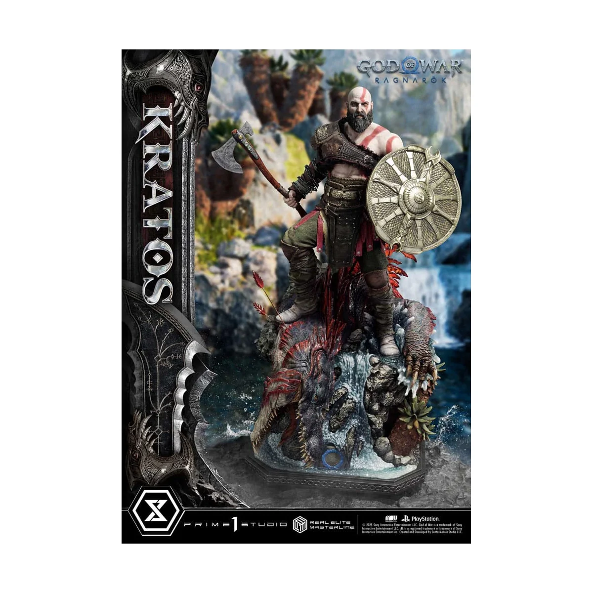  God of War: Ragnarok statuette Real Elite Masterline Series 1/3 Kratos Ultimate Version 95 cm