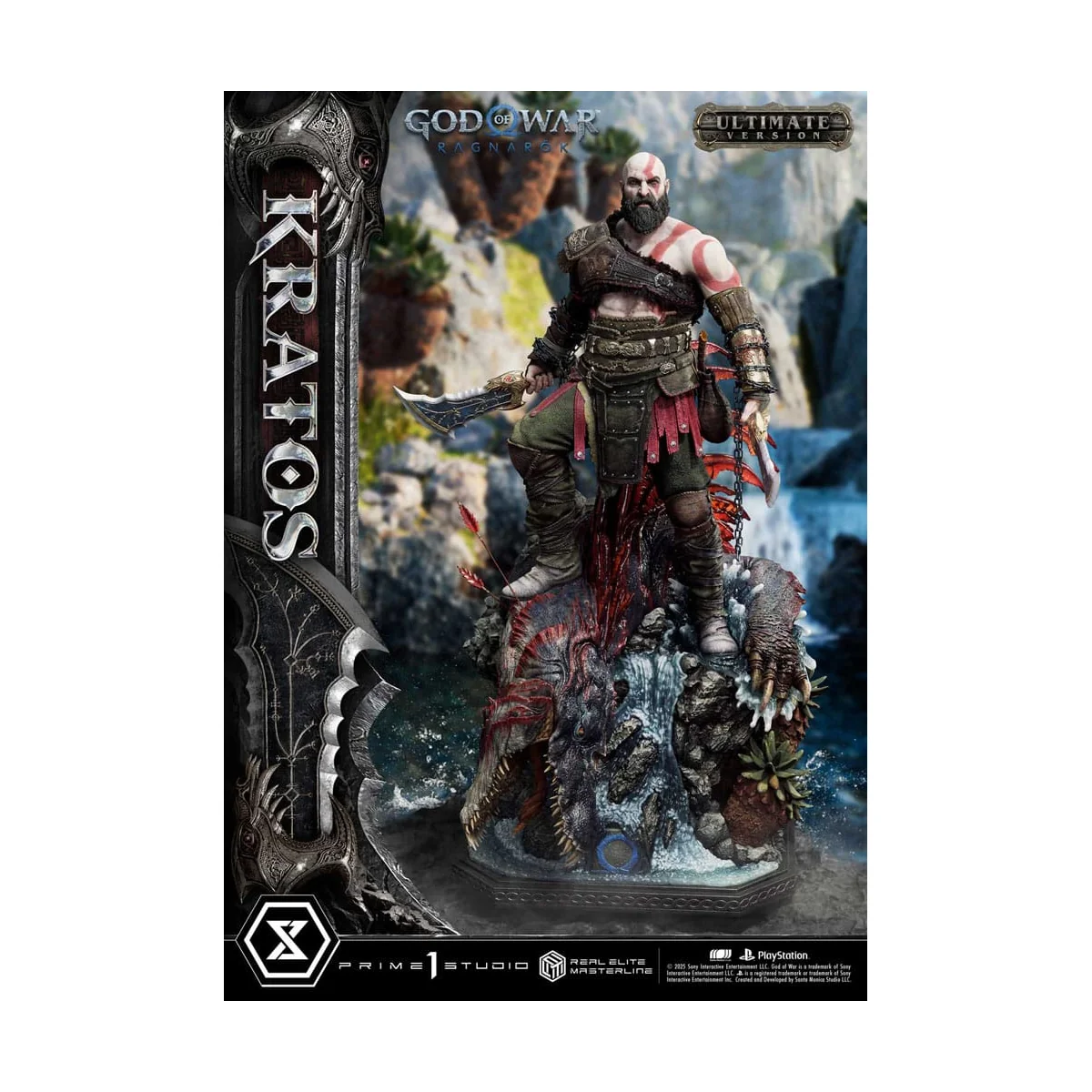 Prime 1 Studio God of War: Ragnarok statuette Real Elite Masterline Series 1/3 Kratos Ultimate Version 95 cm