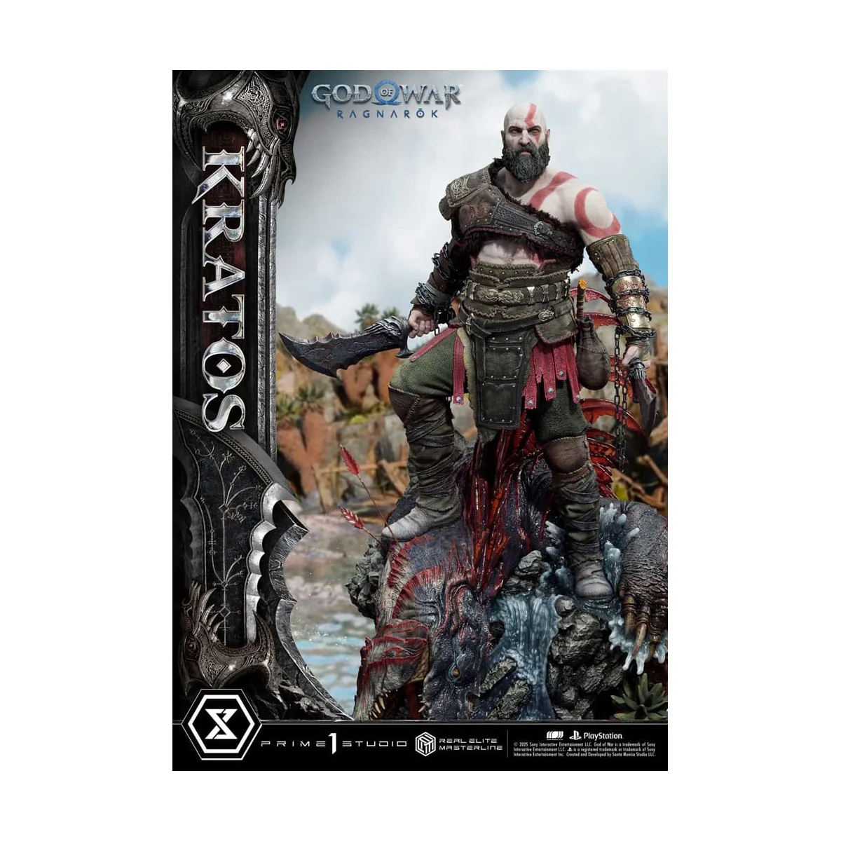 God of War: Ragnarok statuette Real Elite Masterline Series 1/3 Kratos Ultimate Version 95 cm