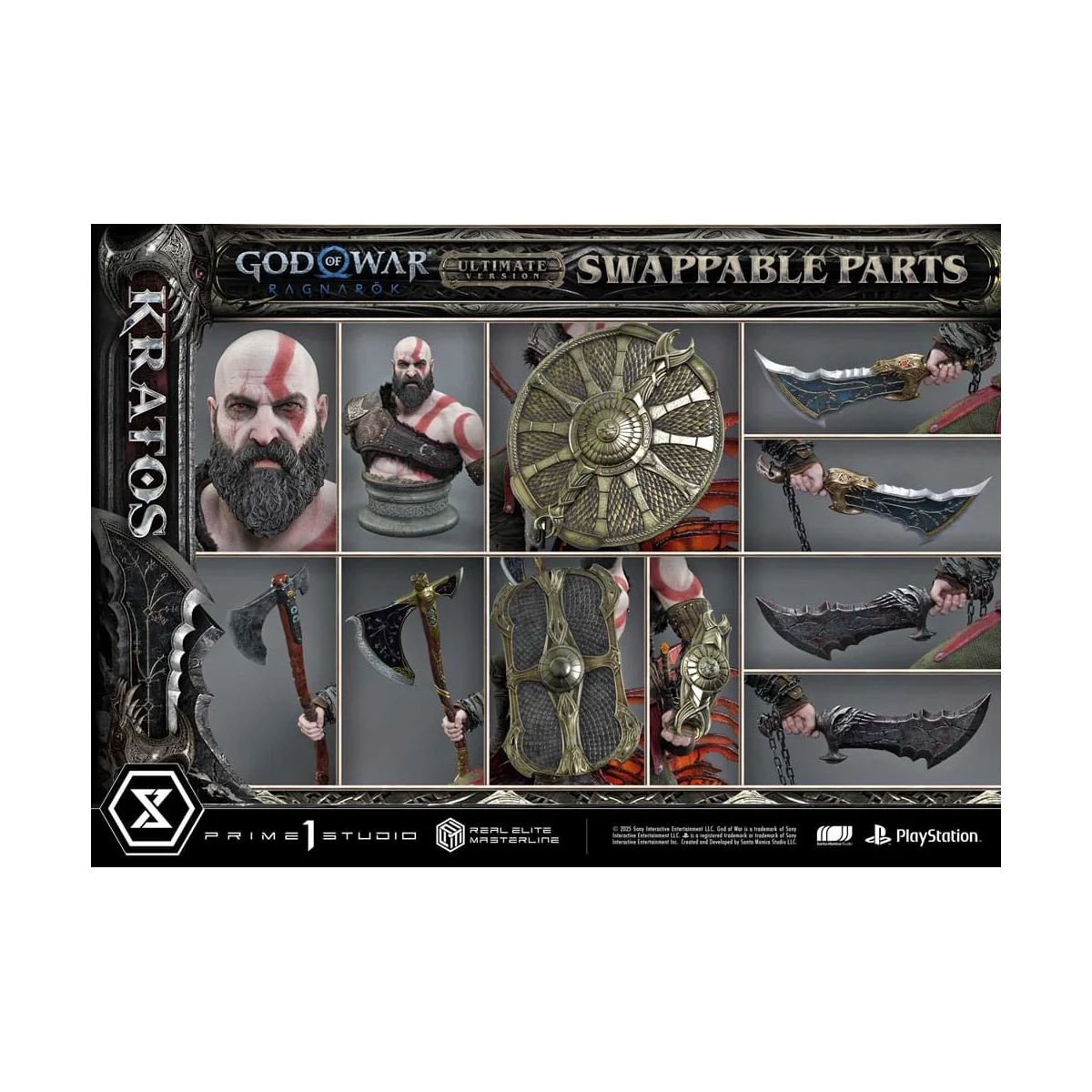 God of War: Ragnarok statuette Real Elite Masterline Series 1/3 Kratos Ultimate Version 95 cm