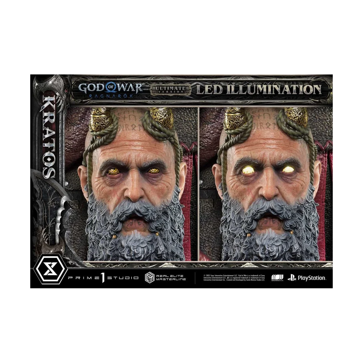 God of War: Ragnarok statuette Real Elite Masterline Series 1/3 Kratos Ultimate Version 95 cm