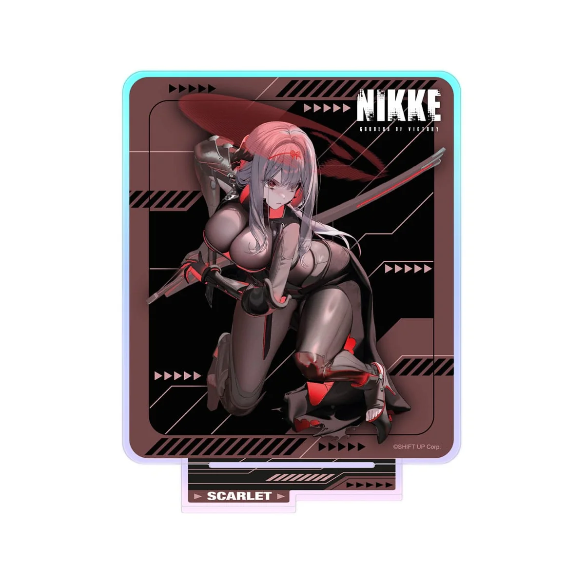  Goddess of Victory: Nikke figurine acrylique Crouching Series Scarlet Holographic 14 cm