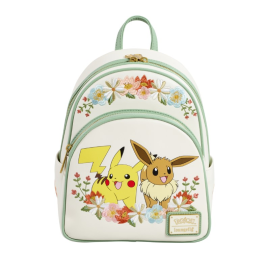  Pokemon - Loungefly Mini Sac A Dos Pikachu & Eevee Floral