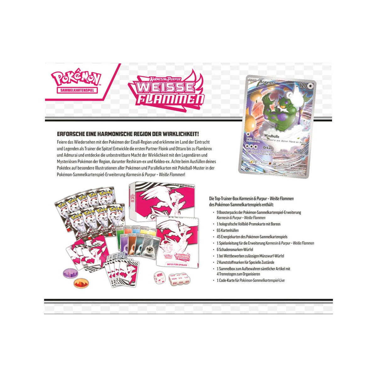 PCI11364 Pokémon - Karmesin & Purpur: Weisse Flammen Top Trainer Box *ALLEMAND*