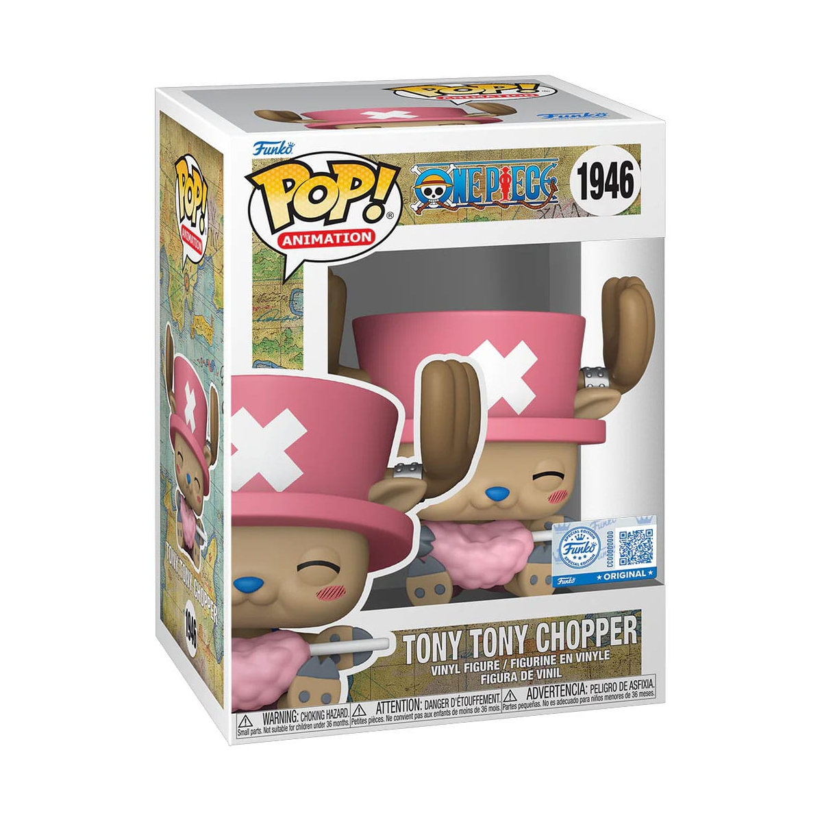 Figurines Pop One Piece - POP! Animation Vinyl figurine Tony Tony Chopper avec barbe à papa heo Exclusive 9 cm