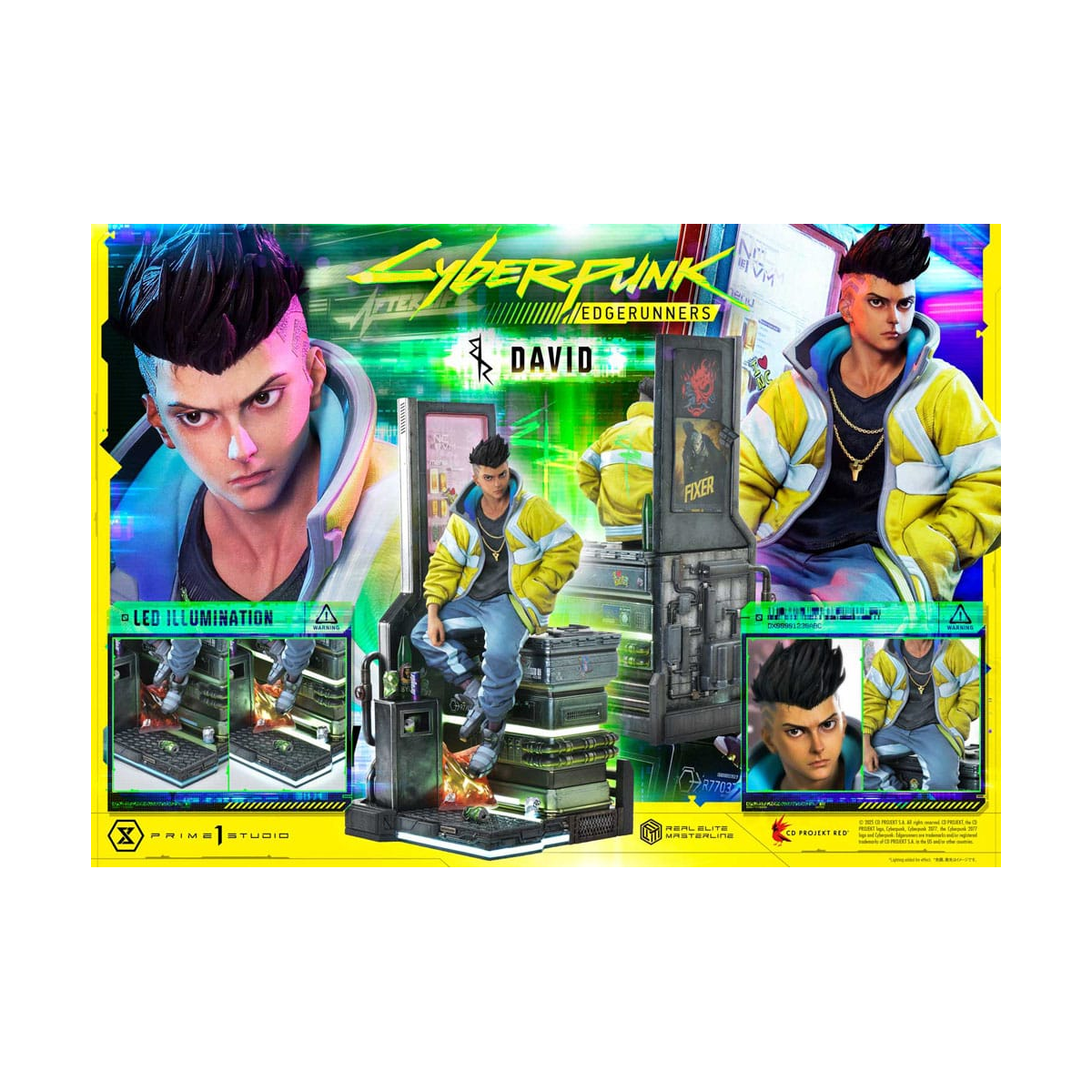 Cyberpunk: Edgerunners statuette Real Elite Masterline Series 1/4 David 58 cm