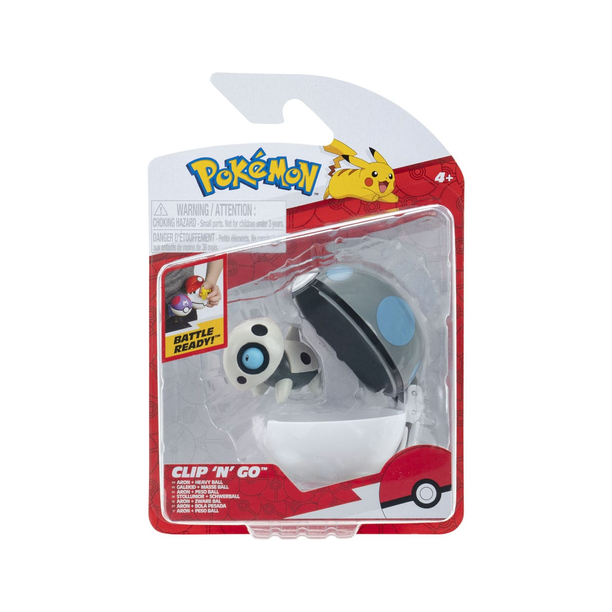 Jazwares Pokémon - Clip'n'Go Poké Balls Galekid & Masse Ball